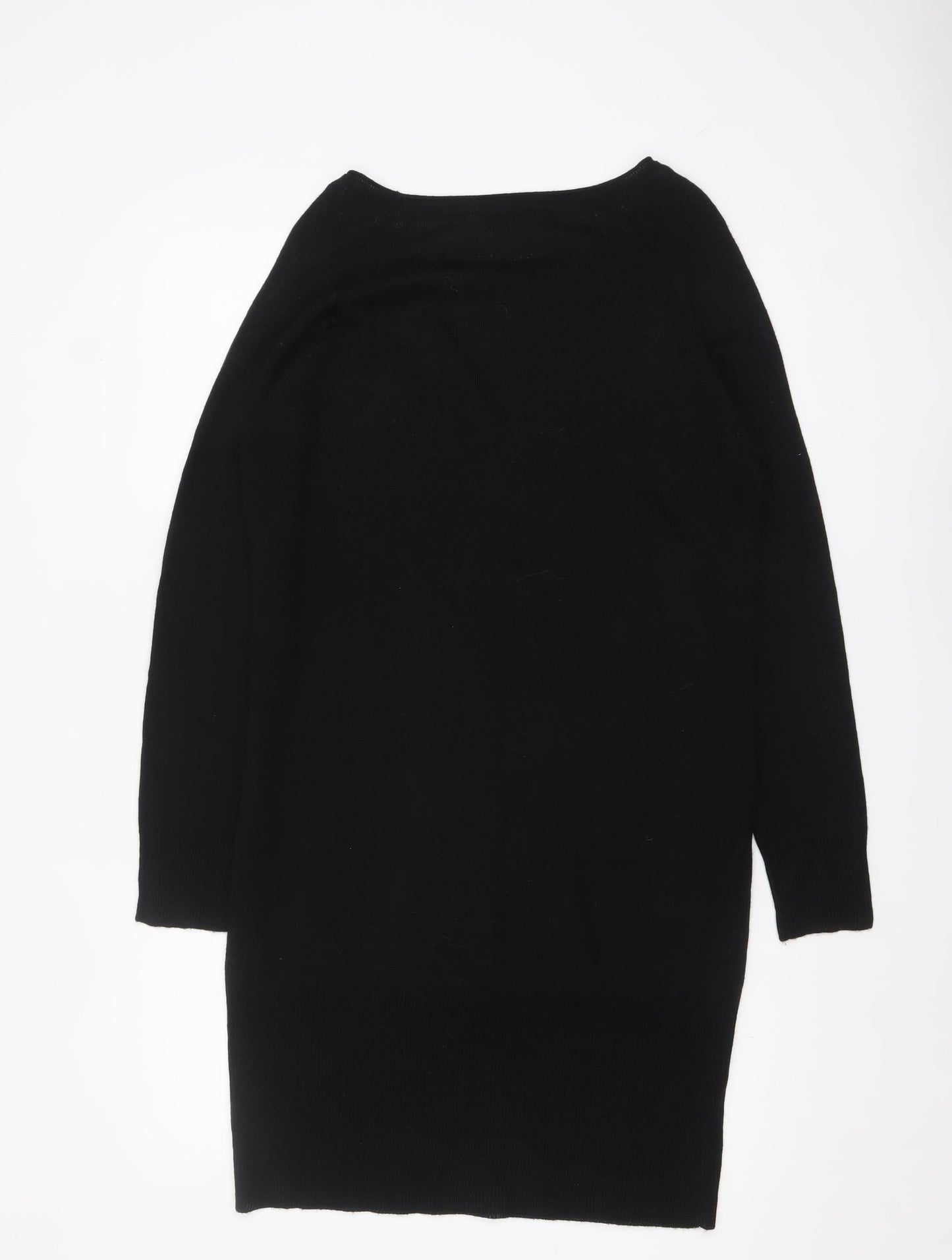 Peacocks Womens Black Size 14 Long Sleeve Pullover Jumper