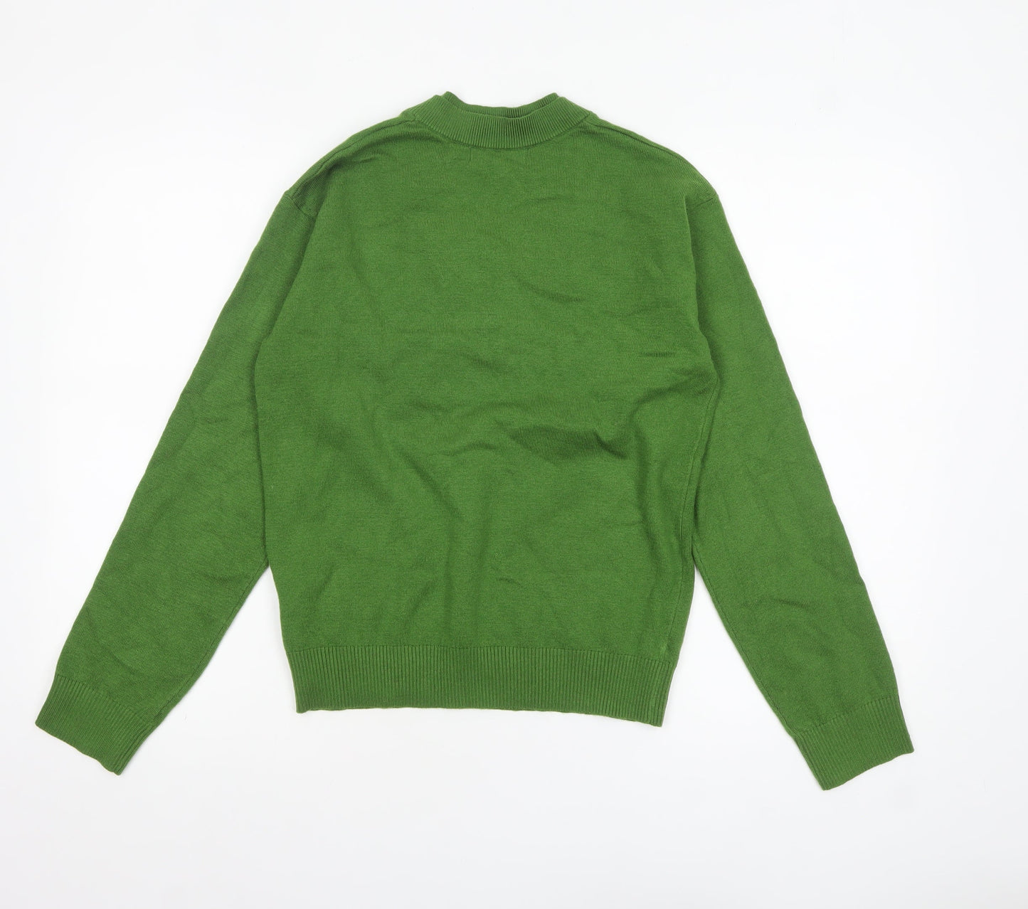 Marks and Spencer Women Green V-Neck Knit Jumper XS