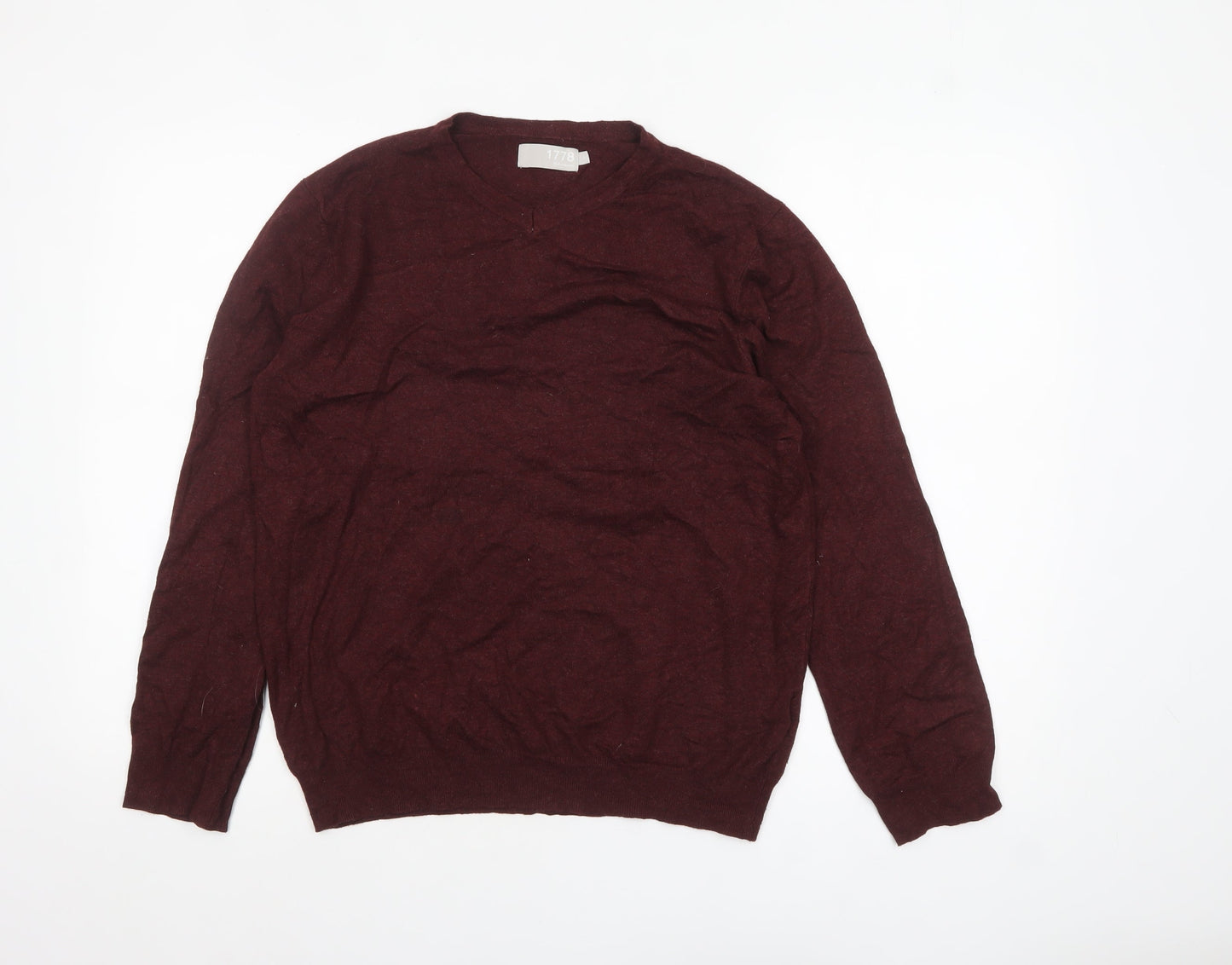 Debenhams Women Brown V-Neck Long Sleeve Knit Jumper Size S
