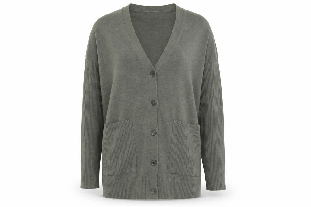 Splendid Women's Green V-Neck Button Knit Cardigan Size M