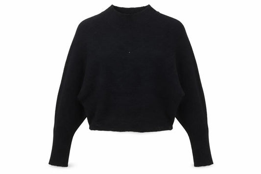 Zara Women’s Black Mock Neck Dolman Sleeve Knit Jumper Size 10