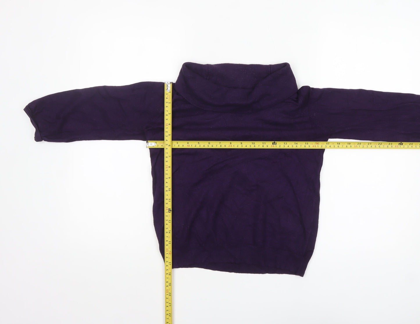 Marks and Spencer Womens Purple Cowl Neck Jumper Size 12