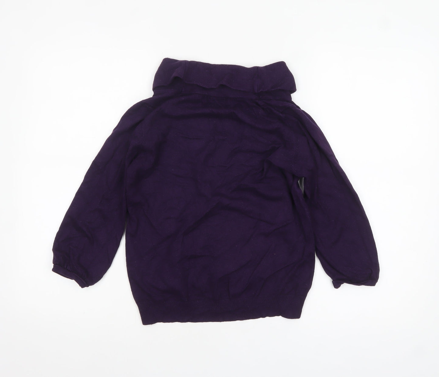 Marks and Spencer Womens Purple Cowl Neck Jumper Size 12