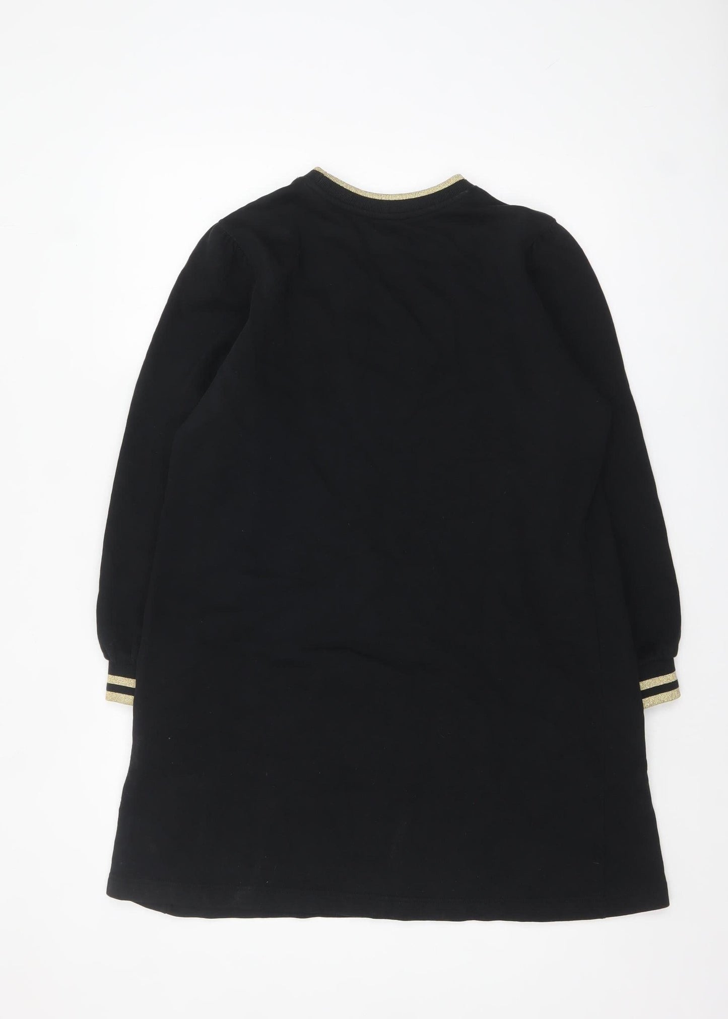 John Lewis Women’s Black Shift Jersey Dress M Long Sleeve Crew Neck