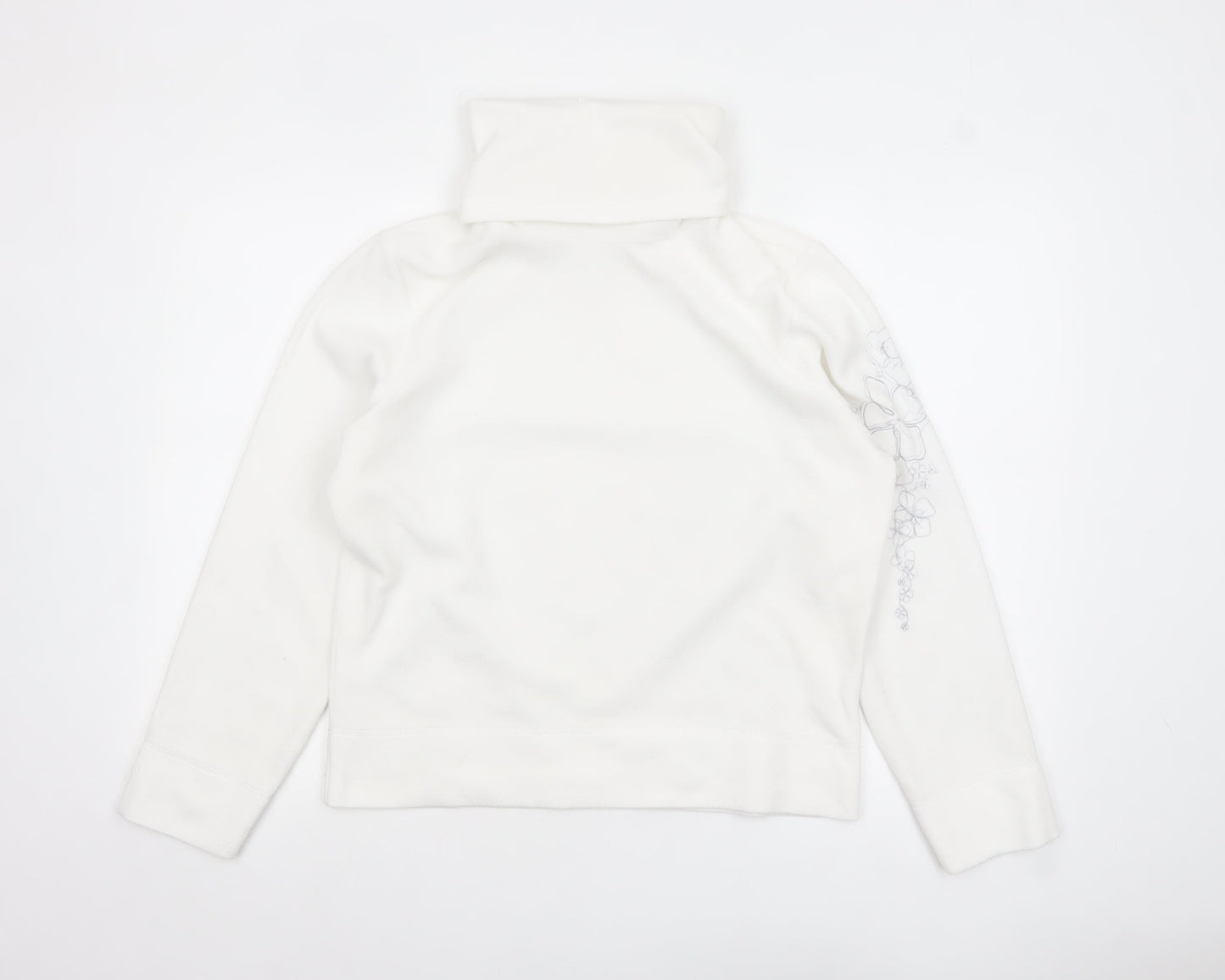 Marks and Spencer Women White Fleece Pullover Sweatshirt UK 16