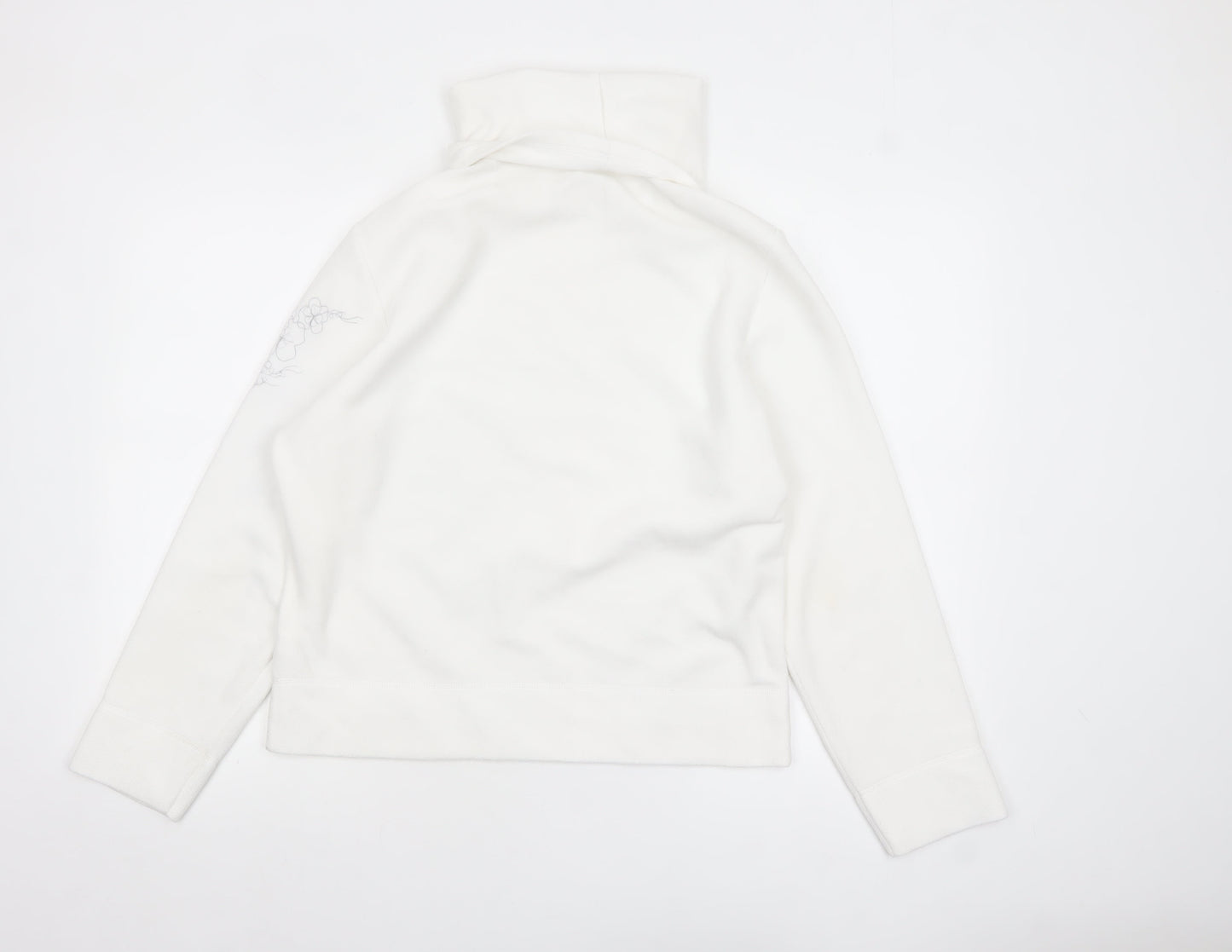 Marks and Spencer Women White Fleece Pullover Sweatshirt UK 16