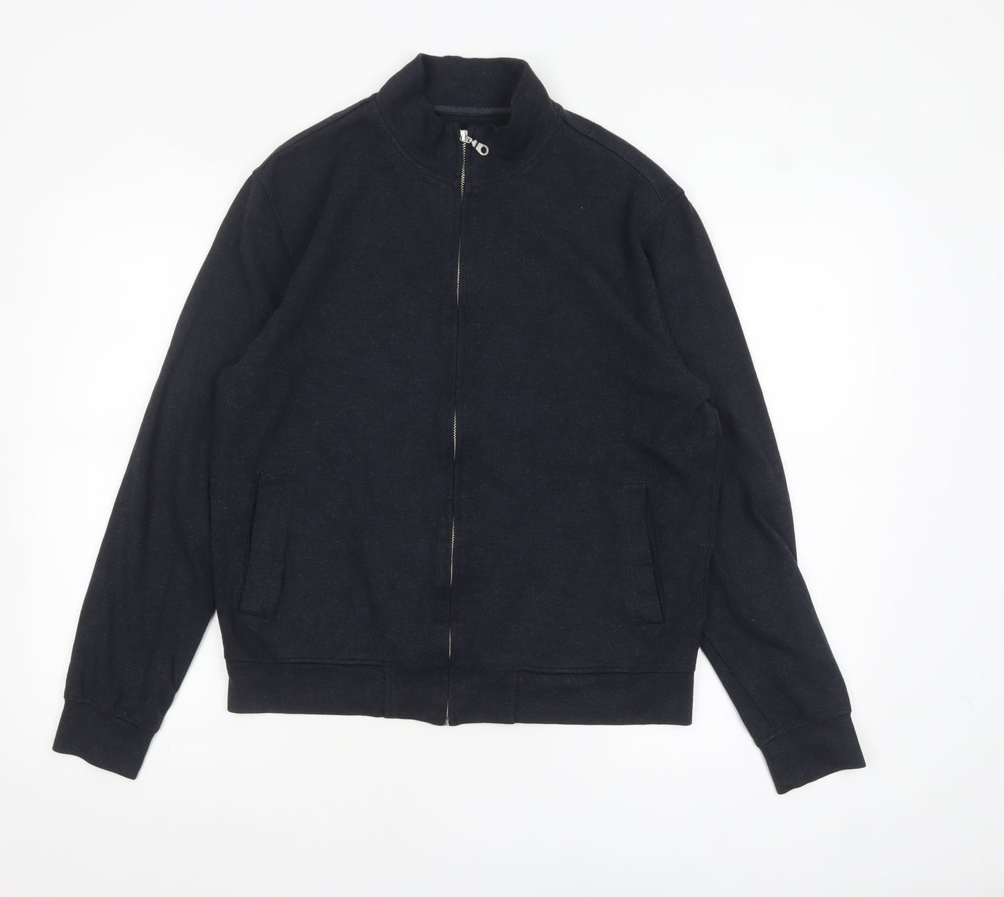 Marcs Men’s Black Bomber Jacket Medium Full Zip Lightweight Classic Style