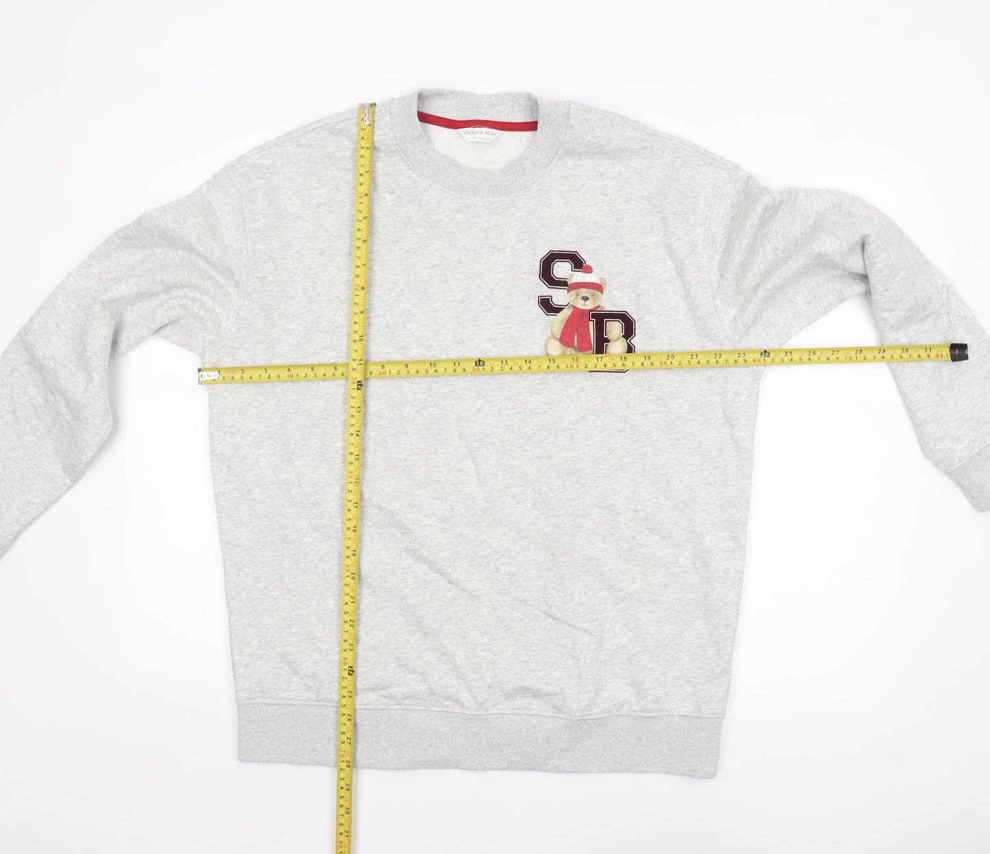Marks and Spencer Men’s Grey Spencer Bear Embroidered Sweatshirt M