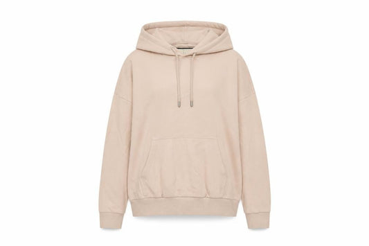 Prévu Women’s Beige Pullover Hoodie Size 10 100% Cotton