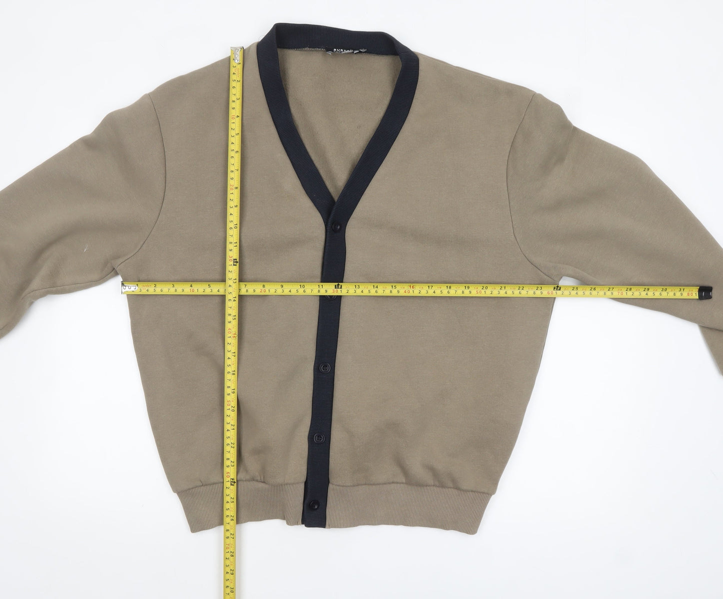 Burton Menswear Men Beige L Basic Waistcoat Cotton Blend