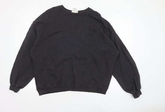 H&M Move Women's Black L Cotton Pullover Sweatshirt