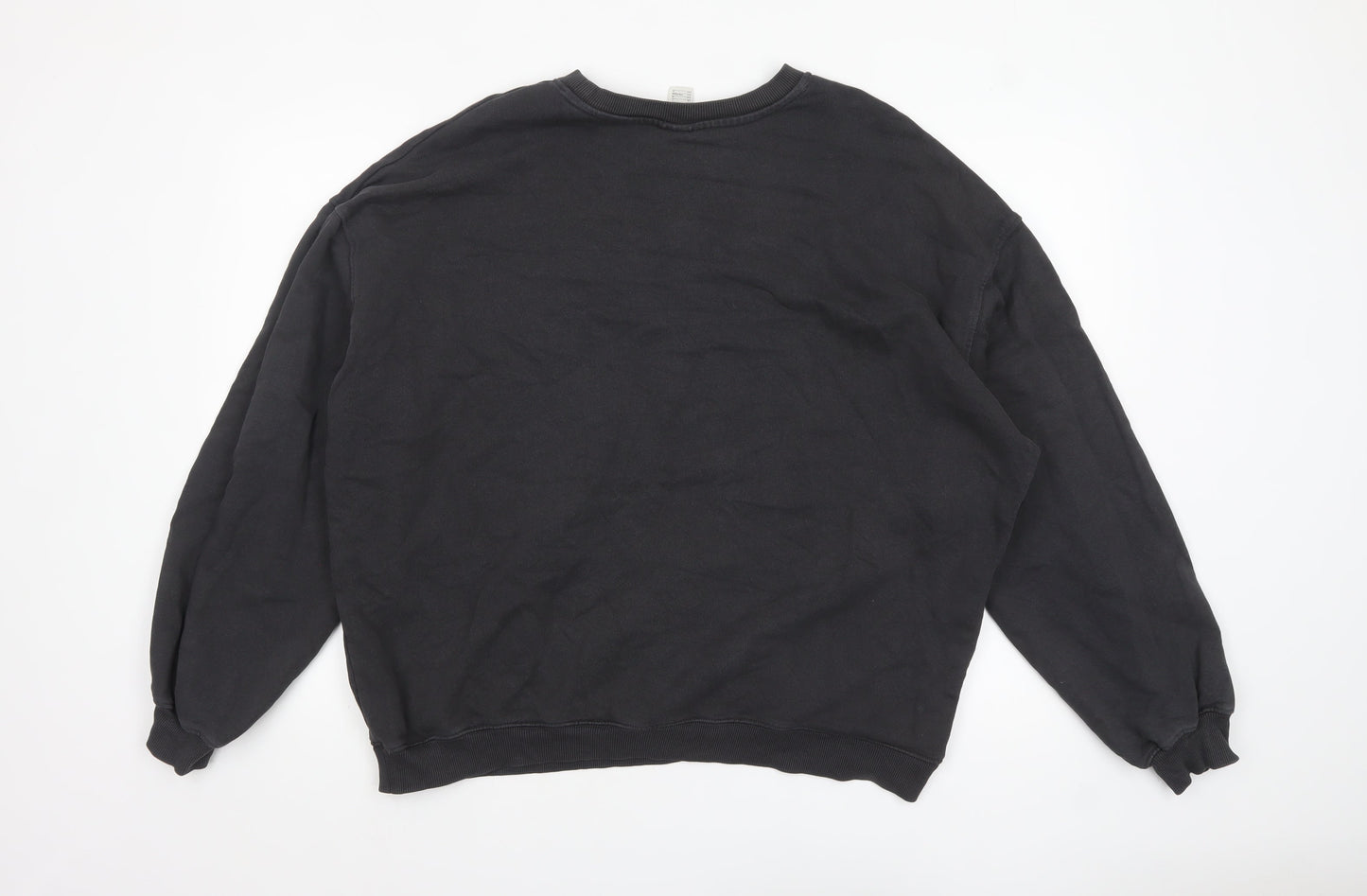 H&M Move Women's Black L Cotton Pullover Sweatshirt