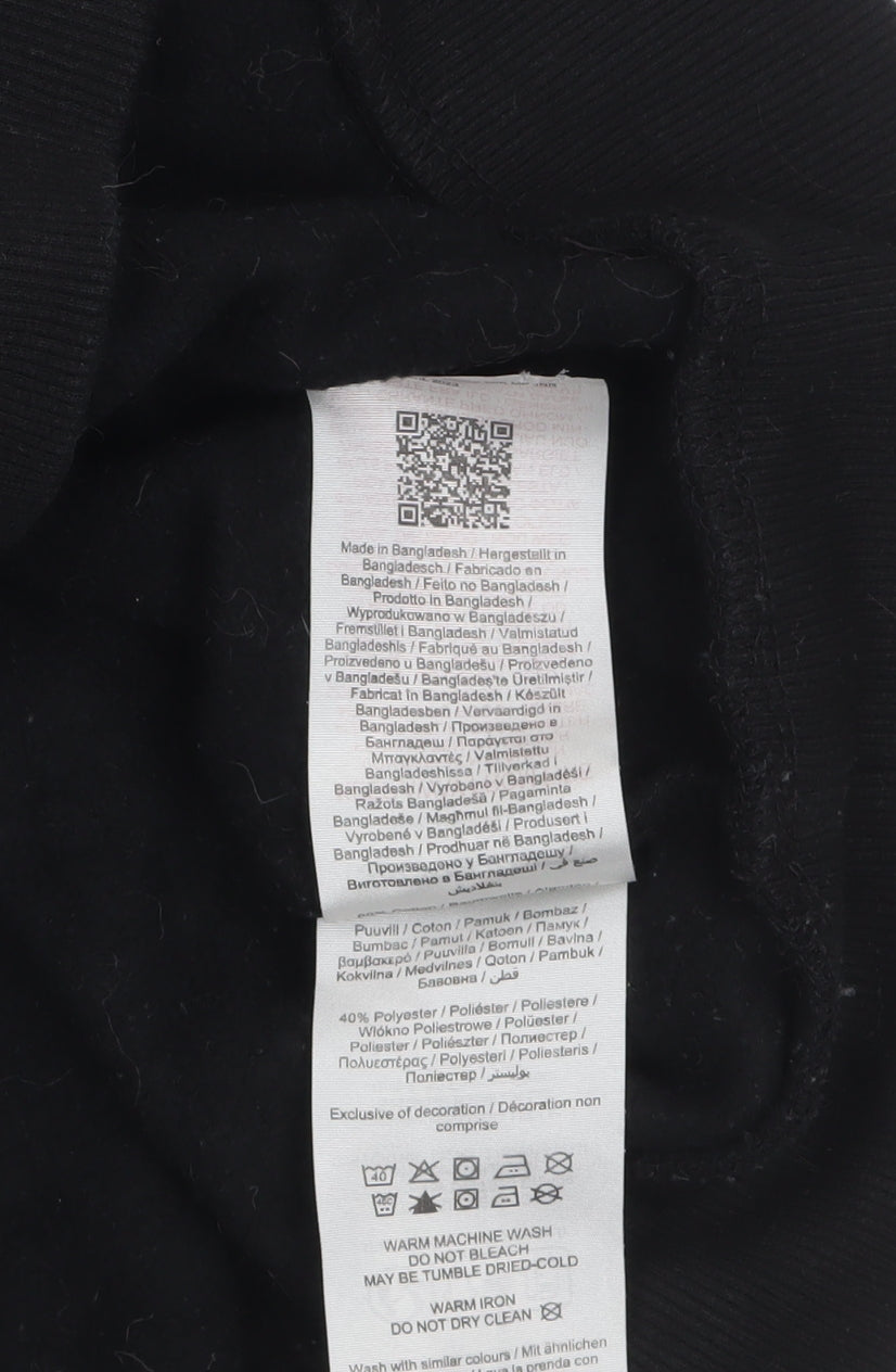 Jack & Jones Boys Black Pullover Hoodie 14 Years Cotton Blend Logo Print