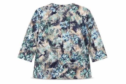 Front view of Honor Millburn Women's Multicoloured Floral Tunic Top, size 14