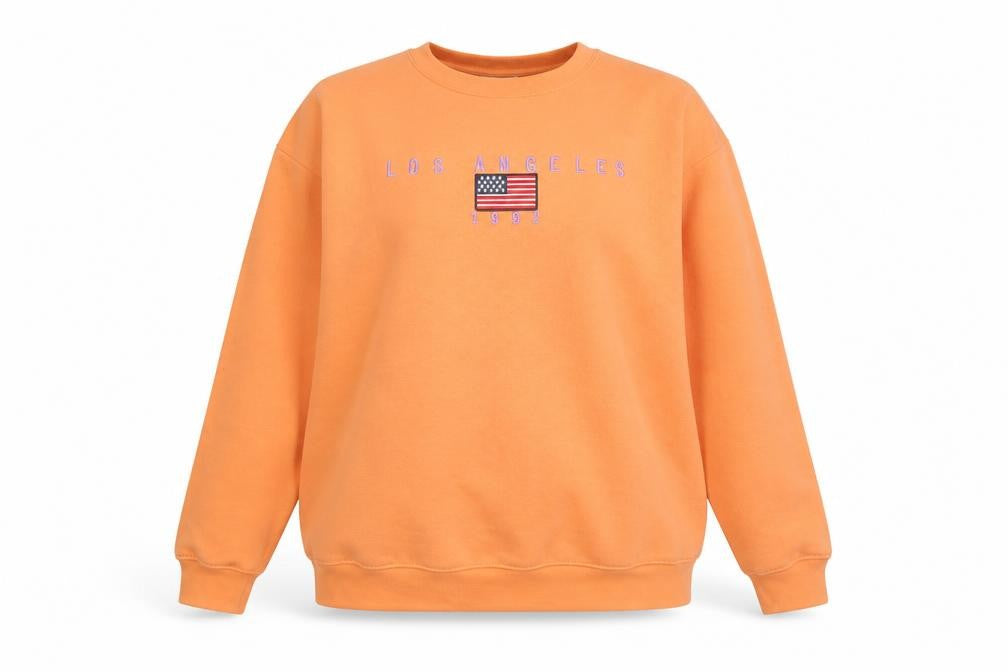 Daisy Street Women's Orange Los Angeles Graphic Sweatshirt Size 14