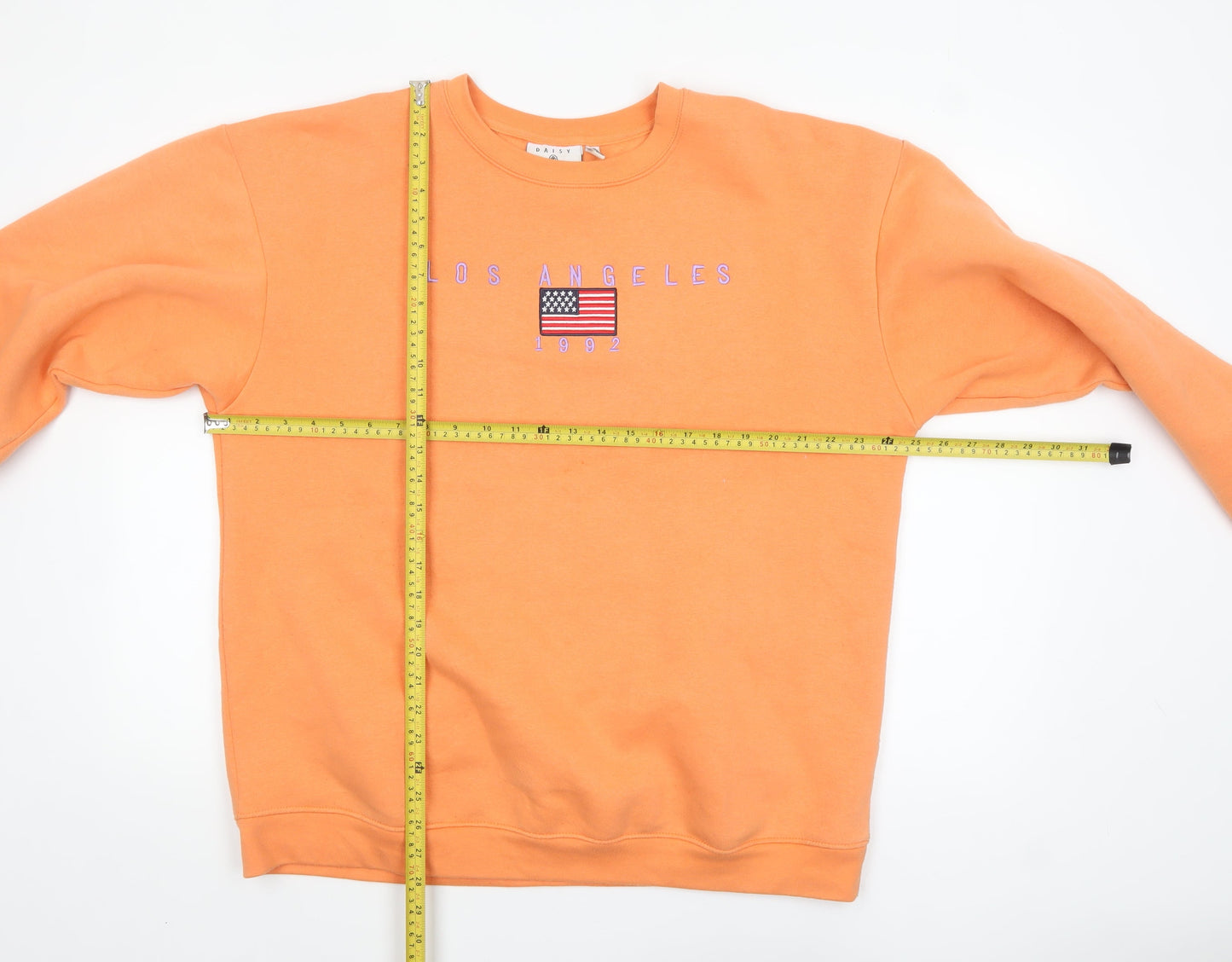 Daisy Street Women's Orange Los Angeles Graphic Sweatshirt Size 14