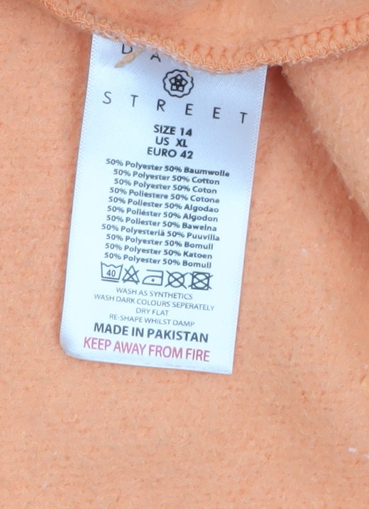 Daisy Street Women's Orange Los Angeles Graphic Sweatshirt Size 14