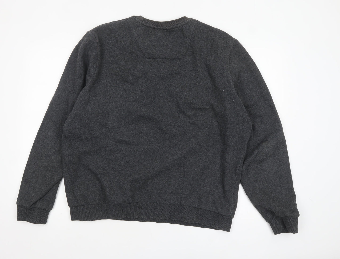 Nautica Men’s Grey Logo Sailing Sweatshirt L Pullover Crew Neck