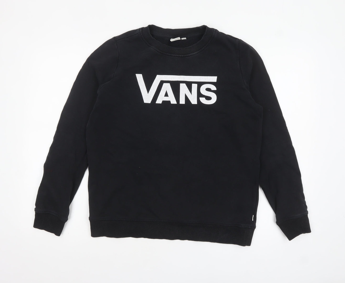 Vans Men's Black Logo Pullover Sweatshirt Size M