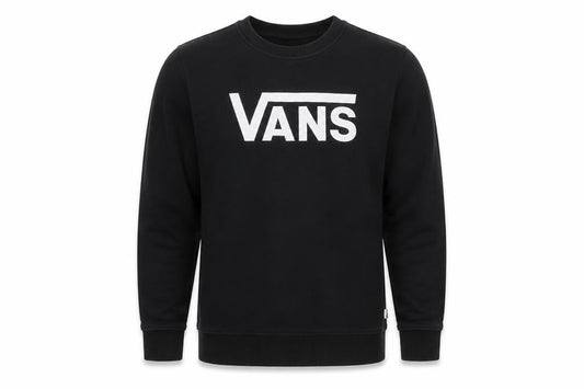 Vans Men's Black Logo Pullover Sweatshirt Size M