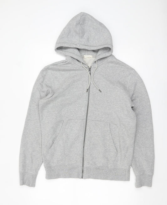 Marks and Spencer Men's Grey Full Zip Hoodie Size S Regular Fit