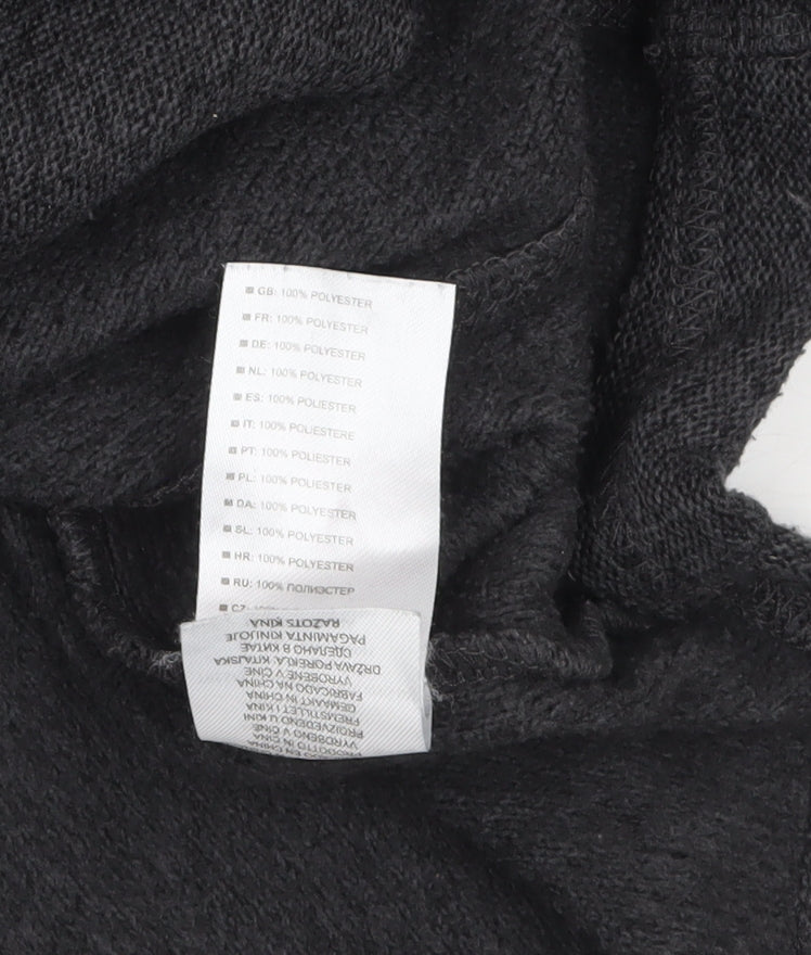 Trespass Mens Black Fleece 1/4 Zip Pullover Sweatshirt Size L