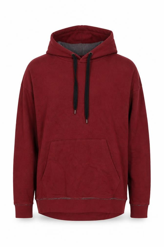 Osaka People Men Red Pullover Hoodie L Regular Fit Cotton