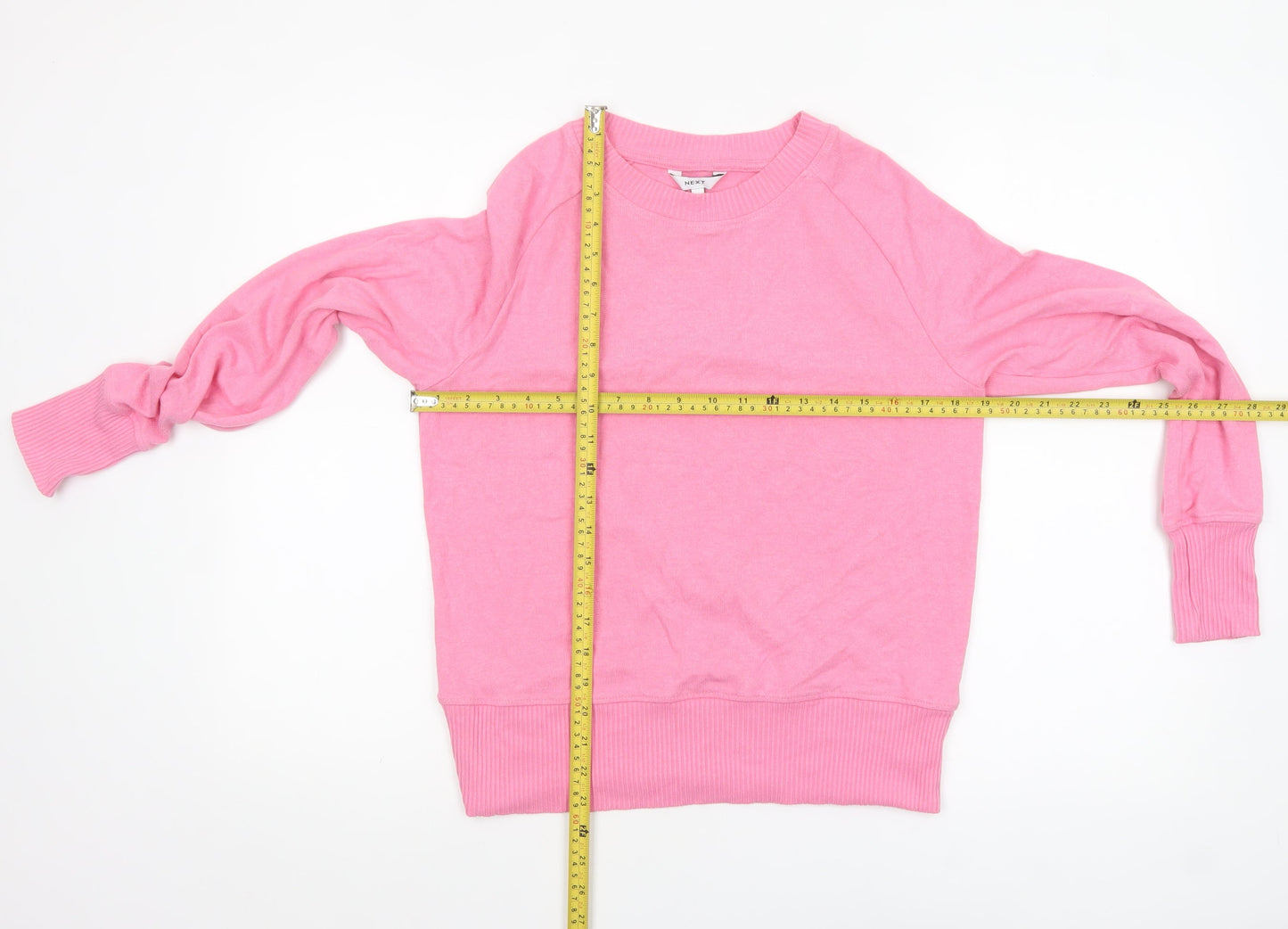Next Womens Pink Crew Neck Pullover Jumper Size 10