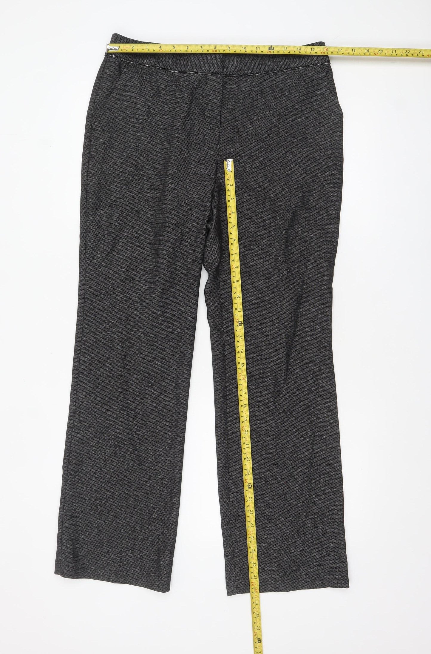 Next Women's Grey Size 12 Regular Straight Leg Dress Pants
