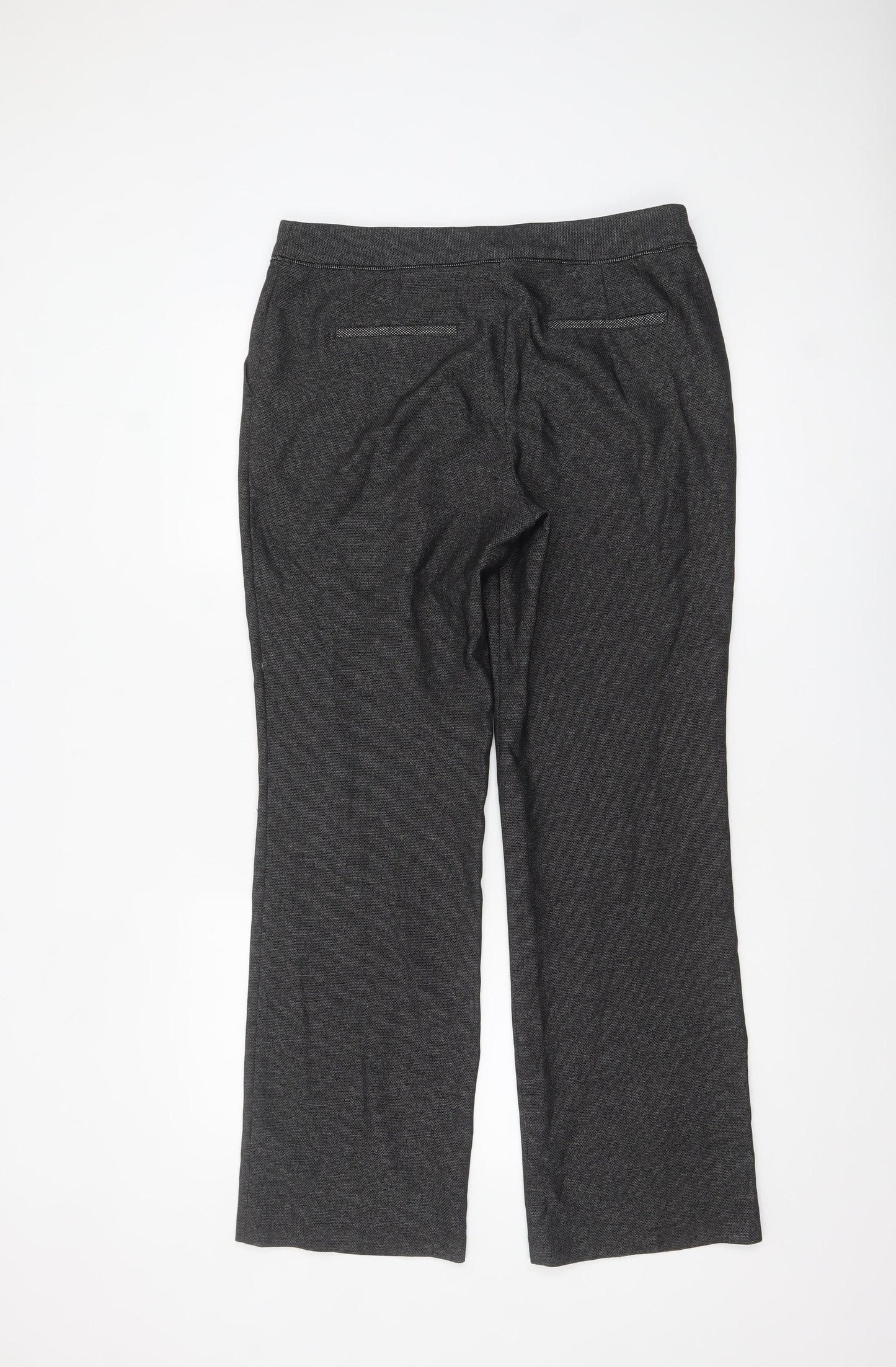 Next Women's Grey Size 12 Regular Straight Leg Dress Pants