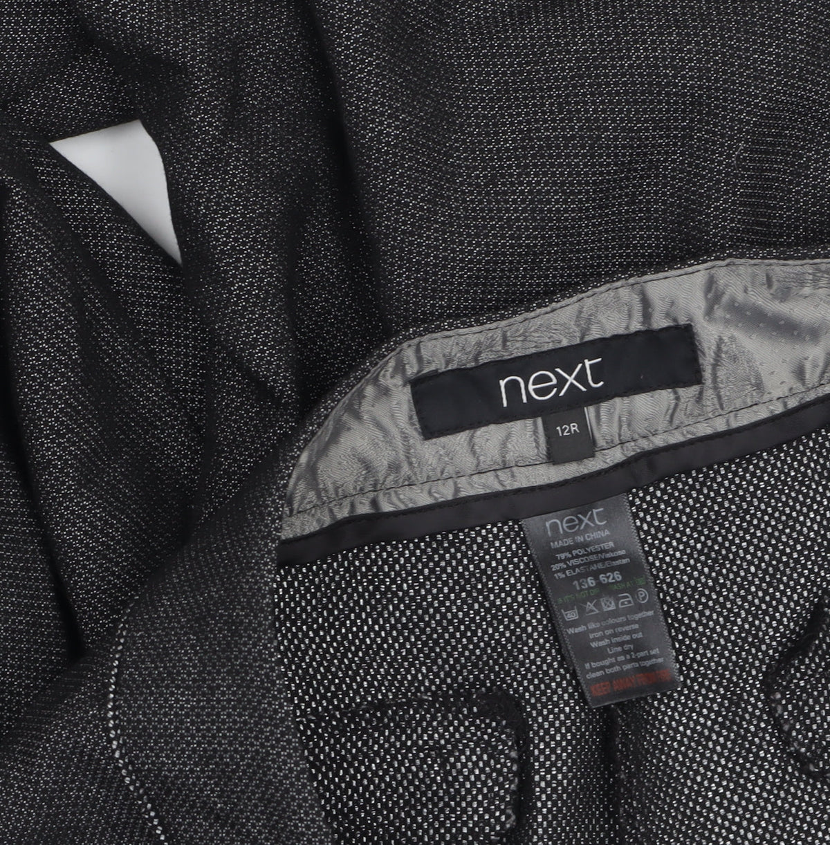 Next Women's Grey Size 12 Regular Straight Leg Dress Pants
