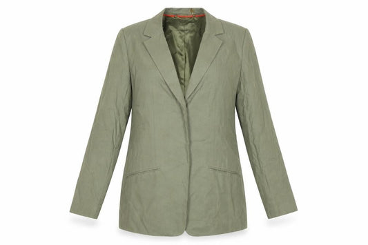Ruth Langsford Women’s Green Linen Blend Lined Blazer UK 12