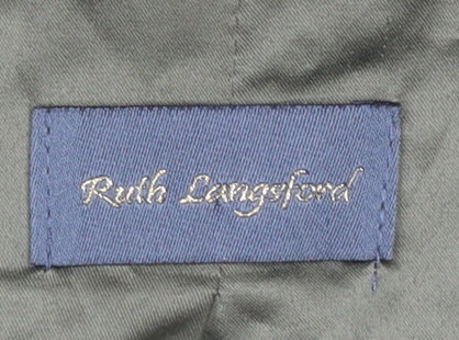 Ruth Langsford Women’s Green Linen Blend Lined Blazer UK 12