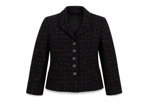 Alex & Co. Women’s Black Wool Blend Tweed Blazer Size 16