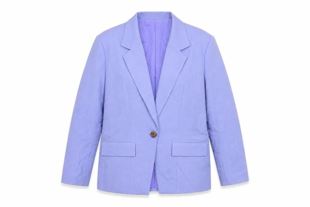 Imogen Women Purple Size 14 Single-Breasted Classic Blazer