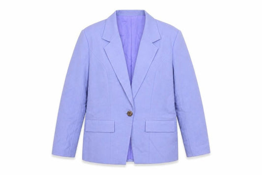 Imogen Women Purple Size 14 Single-Breasted Classic Blazer