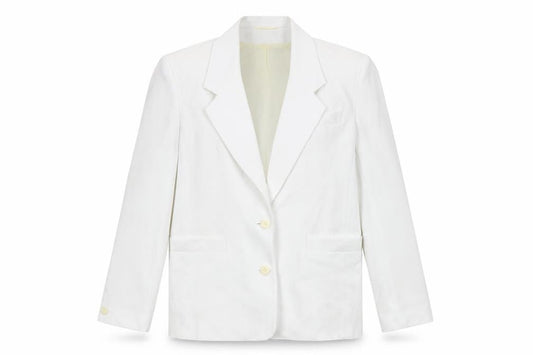Littlewoods Women's White Polyester Blazer Size 12 Classic Suit Jacket