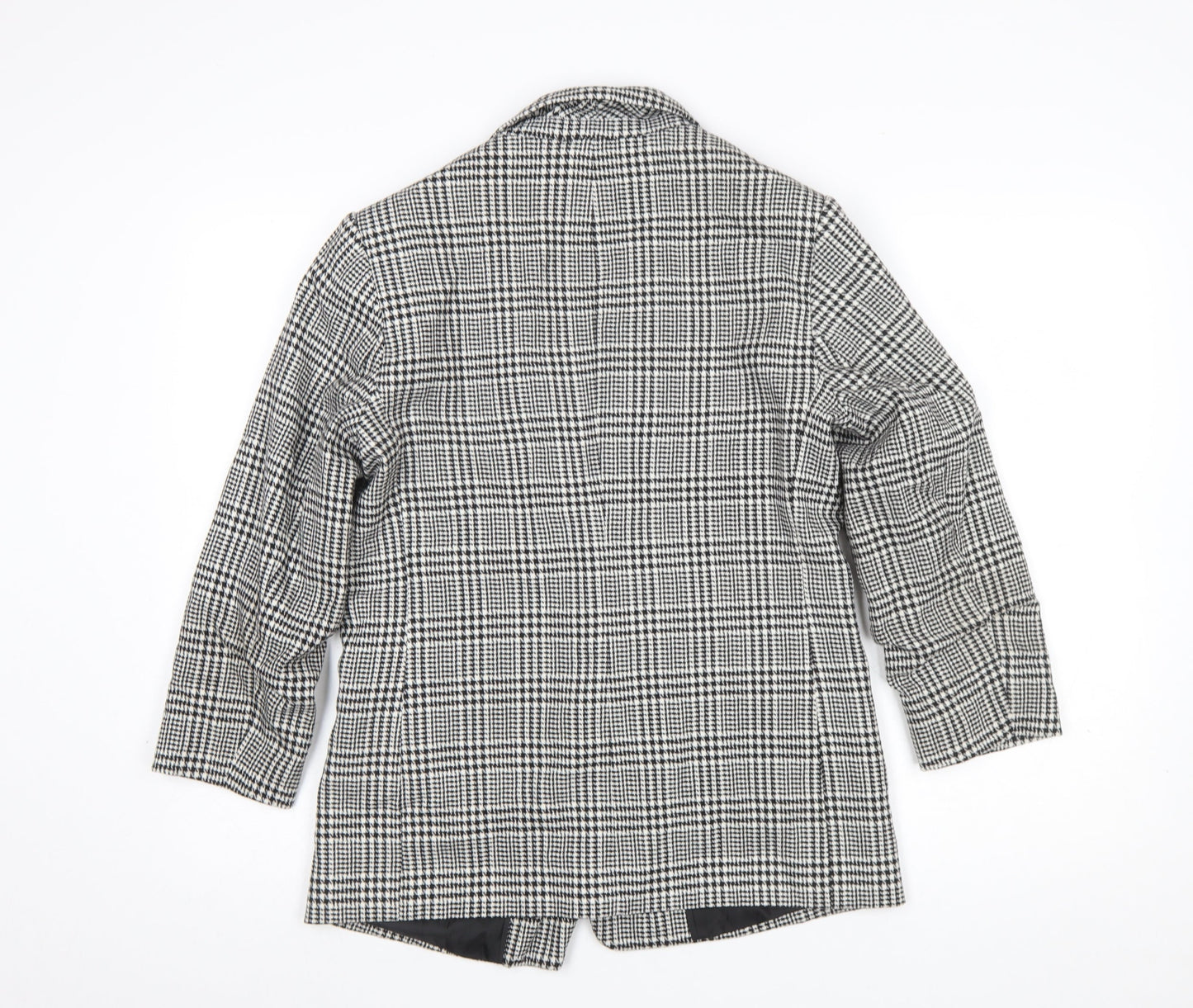 Roman Women’s Black Houndstooth Checked Blazer Jacket Size 10 Regular