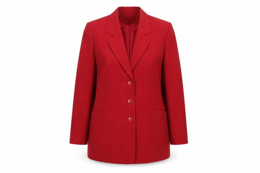 Eastex Women Red Size 10 Classic Single-Breasted Blazer