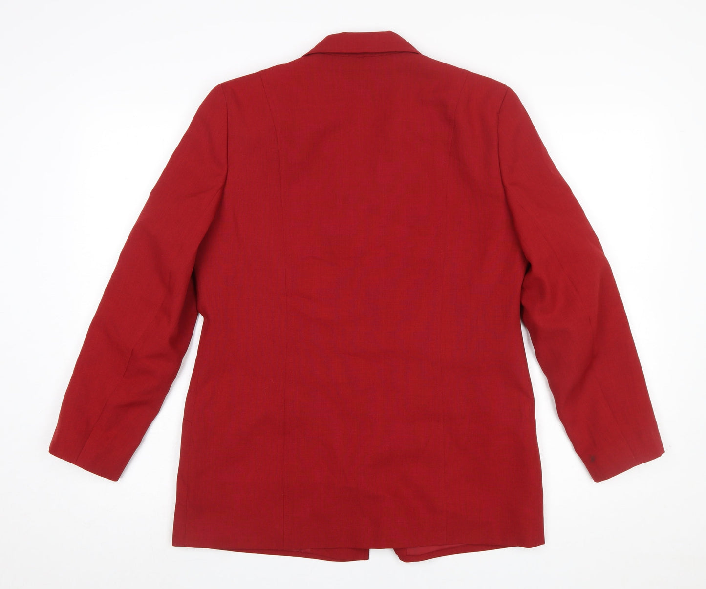 Eastex Women Red Size 10 Classic Single-Breasted Blazer