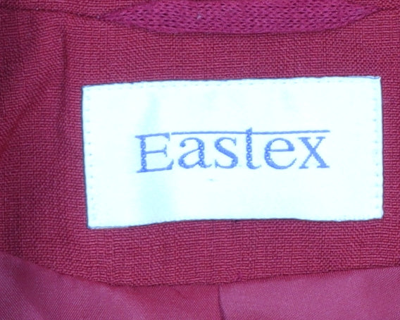 Eastex Women Red Size 10 Classic Single-Breasted Blazer