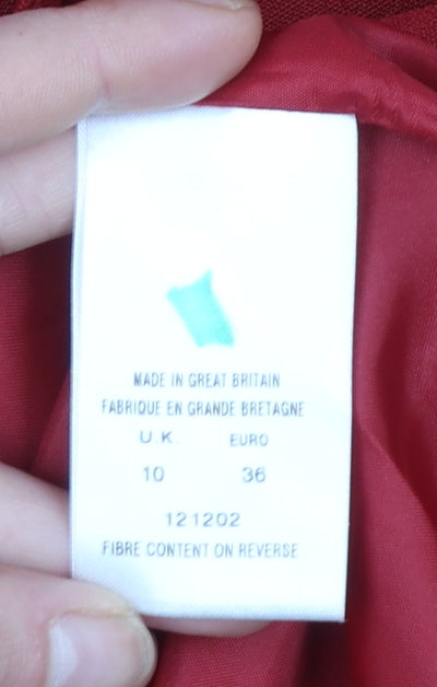 Eastex Women Red Size 10 Classic Single-Breasted Blazer