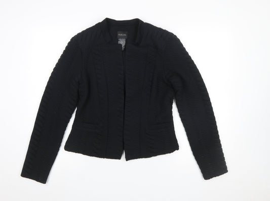 MADELEINE Women's Black Size 10 Textured Tailored Blazer Jacket