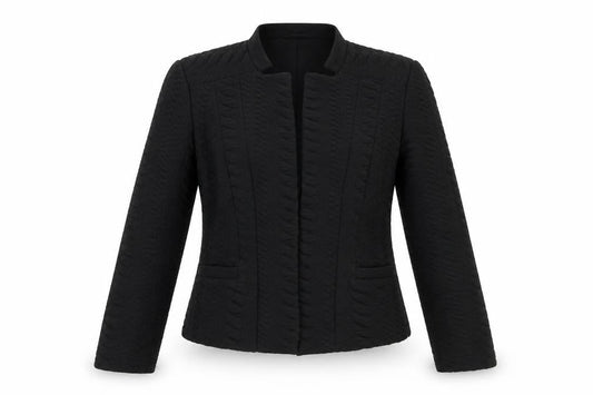 MADELEINE Women's Black Size 10 Textured Tailored Blazer Jacket