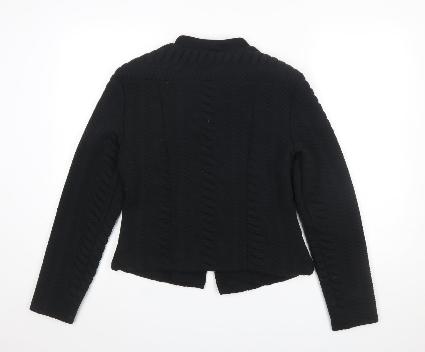 MADELEINE Women's Black Size 10 Textured Tailored Blazer Jacket