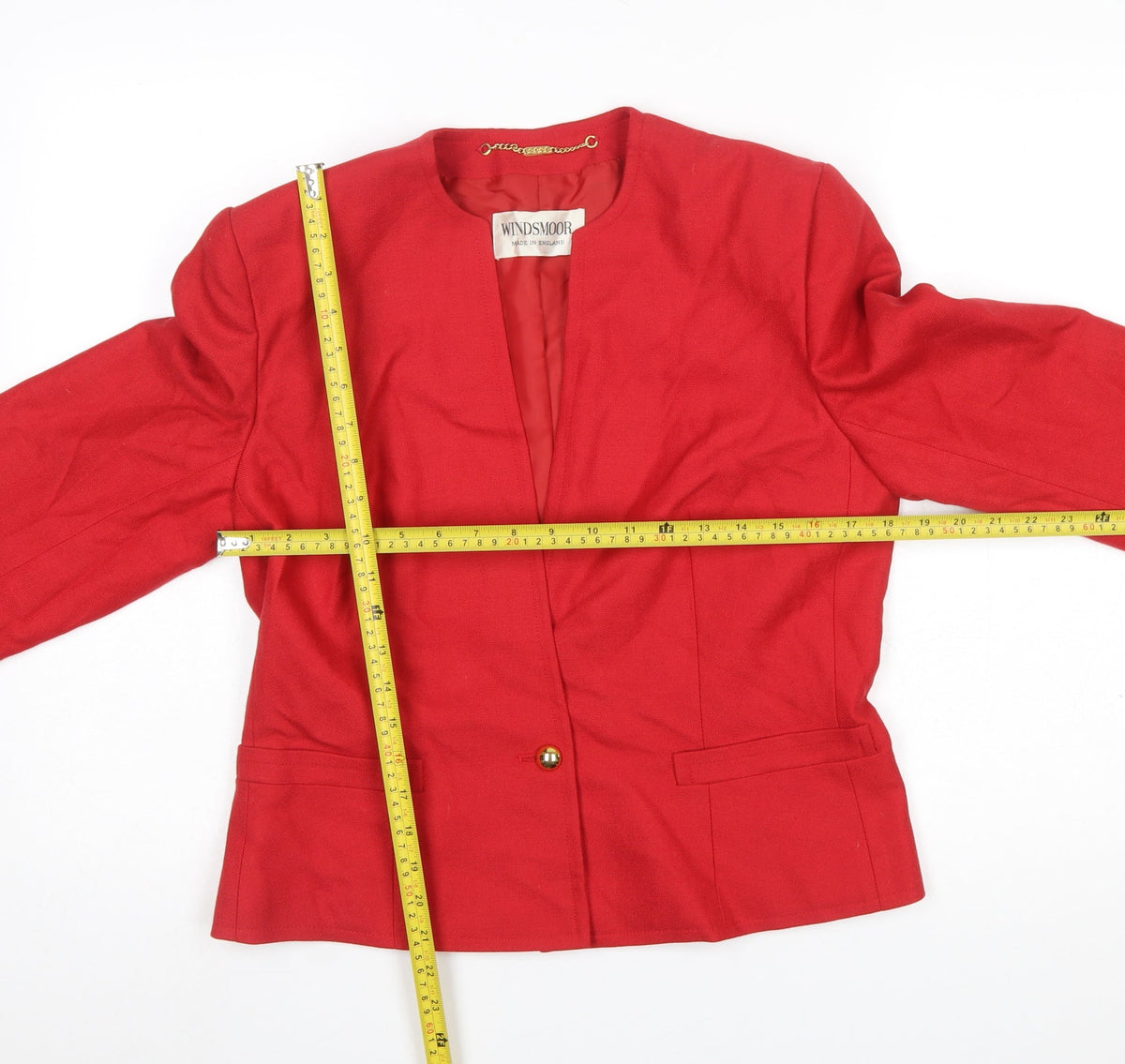Windsmoor Women's Red Size 14 Single-Breasted Blazer Jacket