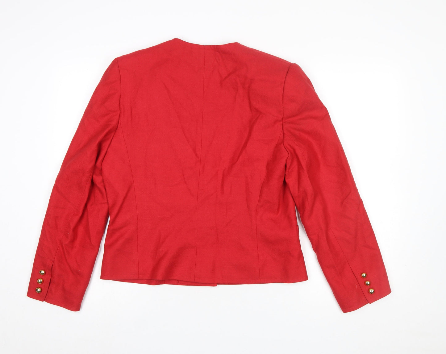 Windsmoor Women's Red Size 14 Single-Breasted Blazer Jacket