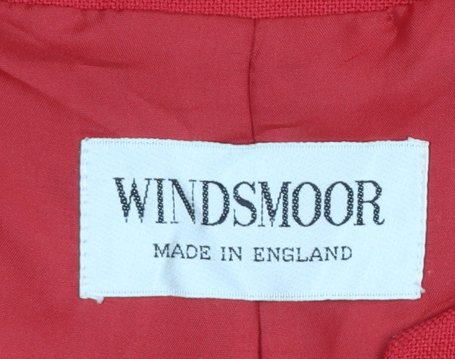 Windsmoor Women's Red Size 14 Single-Breasted Blazer Jacket
