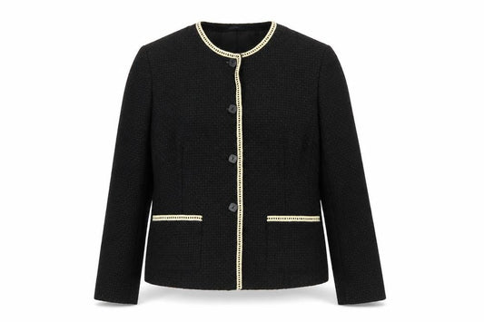 Marks & Spencer Women Black Size 12 Woven Lined Single Breasted Blazer