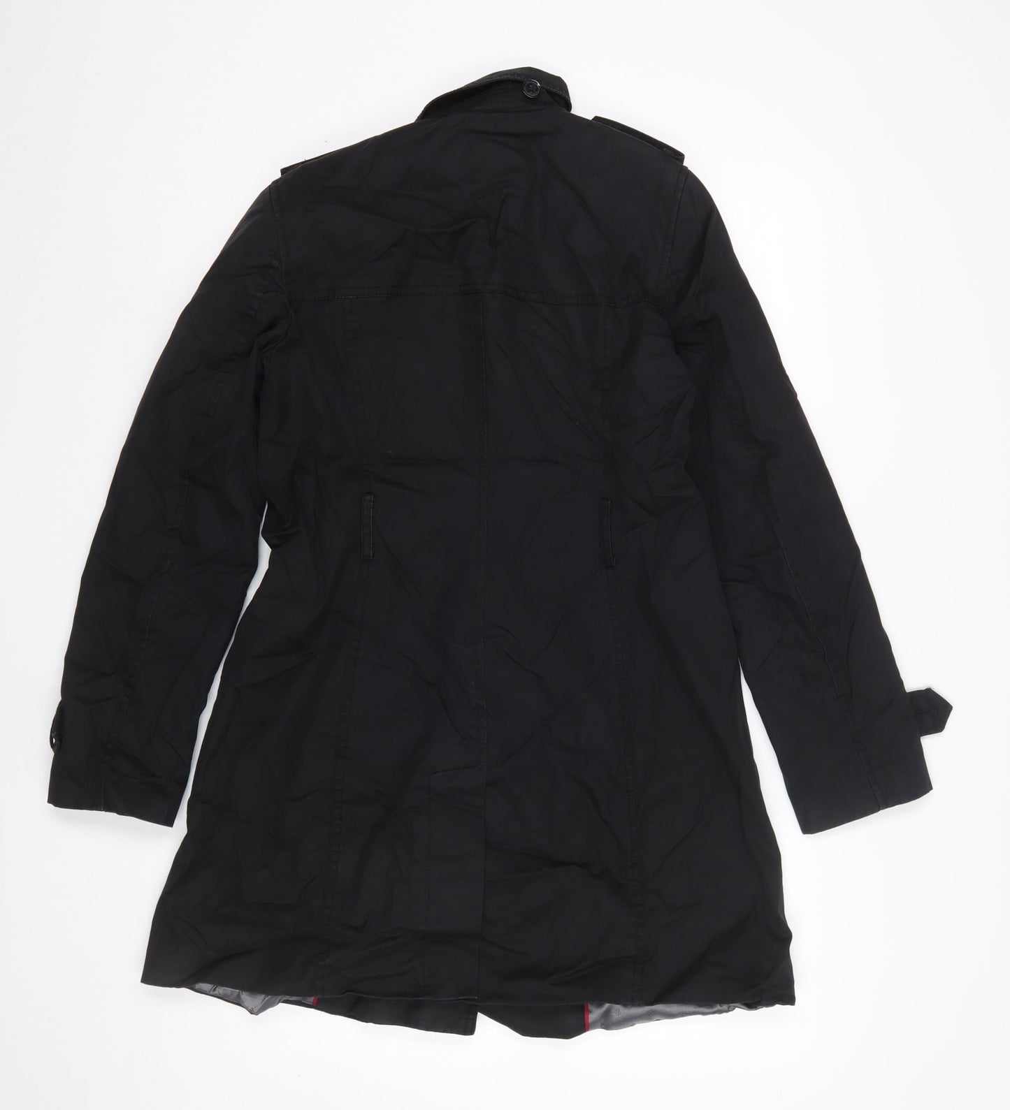 Banana Republic Women's Black Cotton Trench Coat Size S